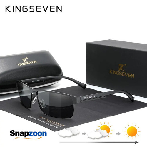 KINGSEVEN Men Polarized Photochromic Sunglasses Design Women Chameleon Sun Glasses UV400 Anti-glare Driving Square Eyeglasses
