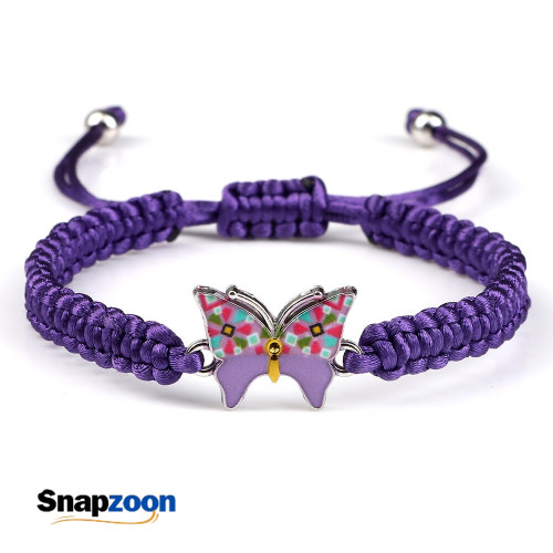 SO10322360 Handmade Braided String Bracelet For Women Blue Butterfly
