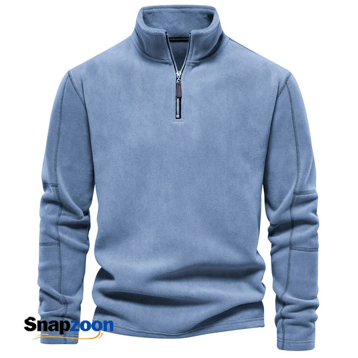 Brand Quality Thicken Warm Fleece Men's Sweatshirt Zipper Neck Pullover Winter Men Clothing Men's Windbreaker Jackets For Men