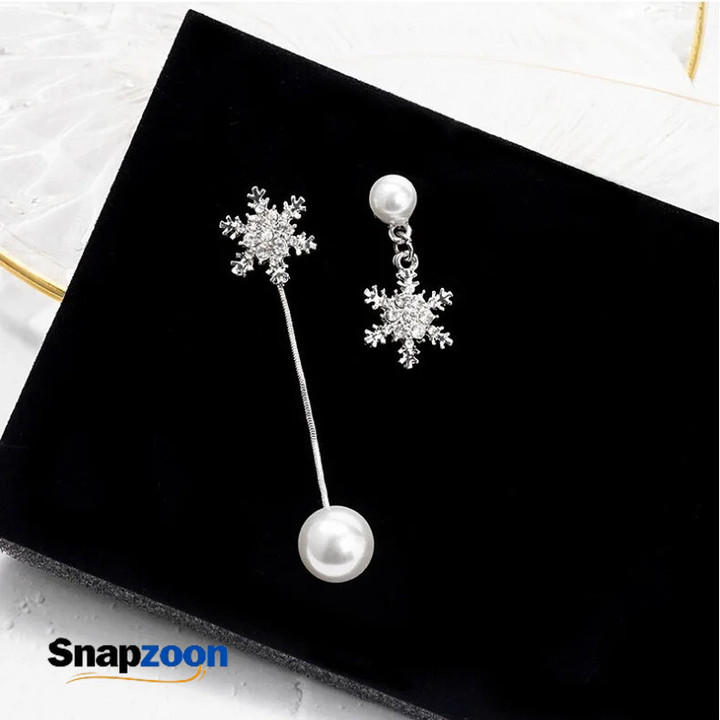 Trendy Pearl Long Earrings for Women Elegant Wedding Party Crystal Flower Star Tassel Round Drop Earrings Statement Jewelry Gift