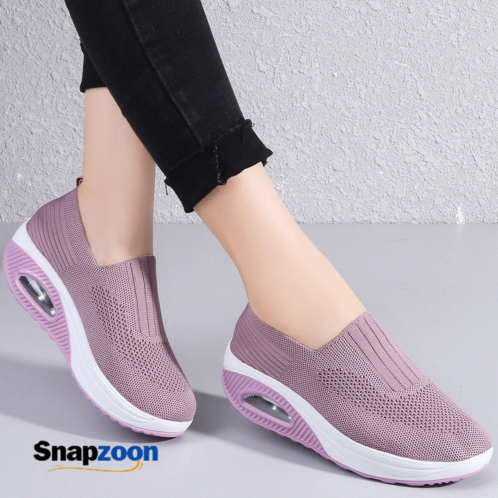 Air Cushion Slip-On Women Walking Shoes