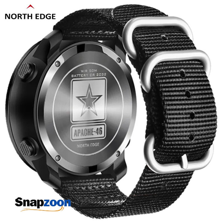 NORTH EDGE APACHE-46 Men Digital Watch Outdoor Sports Running Swimming Outdoor Sport Watches Altimeter Barometer Compass WR50M