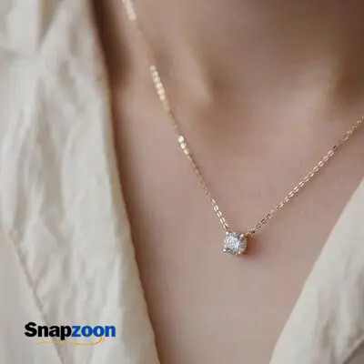 VENTFILLE 925 Sterling Silver French Simple Crystal Pendant Clavicle Chain Necklace Women Light Luxury Party 14k Gold Jewelry