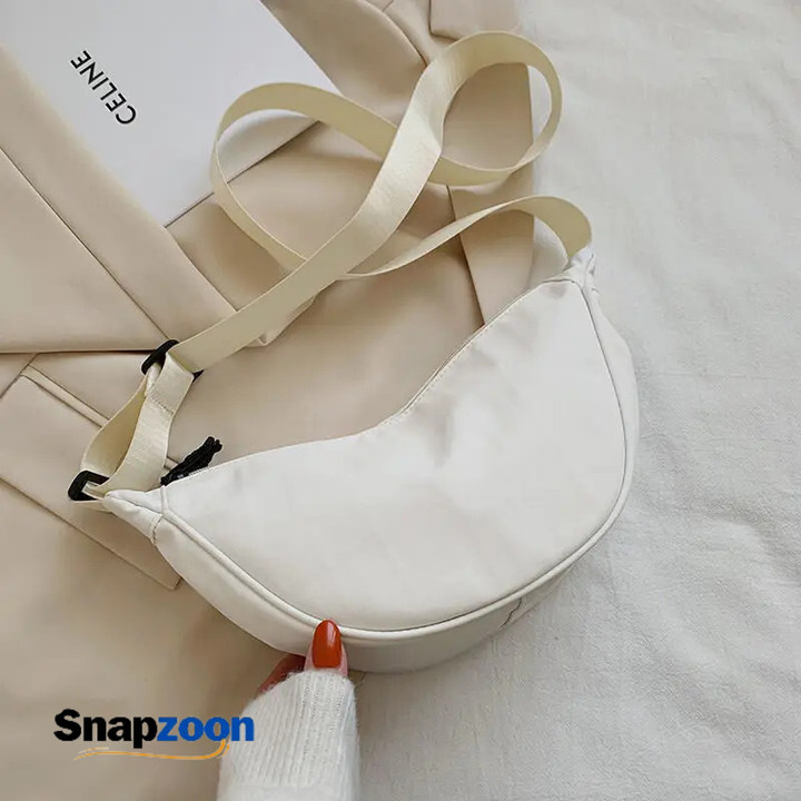 Nylon Messenger Bag Girls Women's New Trendy Dumpling Bag Lightweight Small Shoulder Bag Armpit Bag Simple Shoulder Canvas Bag