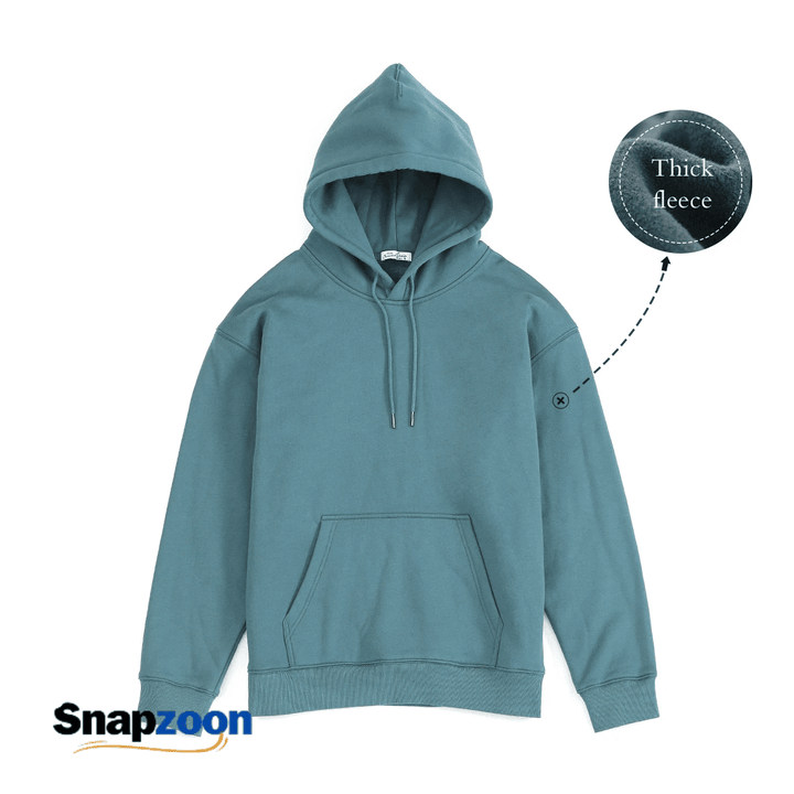 SIMWOOD 2024 Autumn New New Hooded Hoodies Men Thick 360g Fabric Solid Basic Sweatshirts Quality Jogger Texture Pullovers