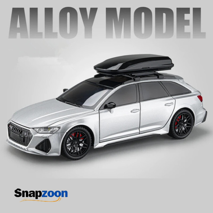 1/24 Audi RS6 Avant Station Wagon Track Alloy Racing Car Model Diecast Metal Toy Vehicle Car Model Sound and Light Kids Toy Gift