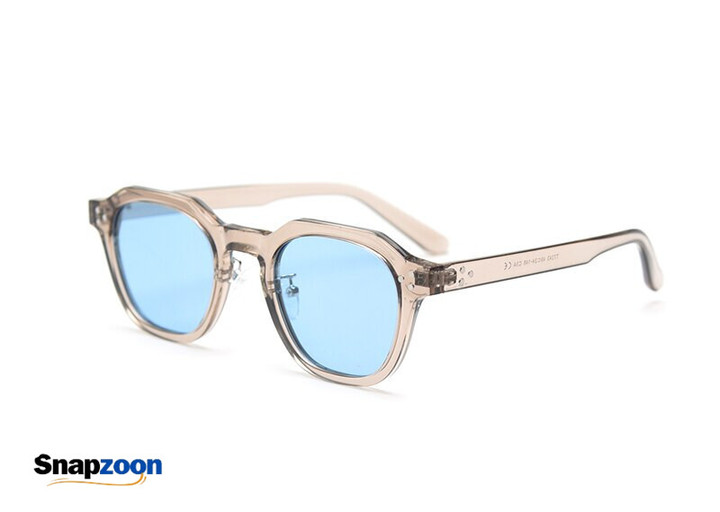 Peekaboo korean style retro sun glasses for women TR90 frame polygon polarized sunglasses uv400 male green brown 2023 summer