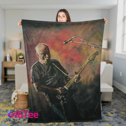 Pink Floyd Fleece Blanket David Gilmour Painting Art Premium Quilt Blanket