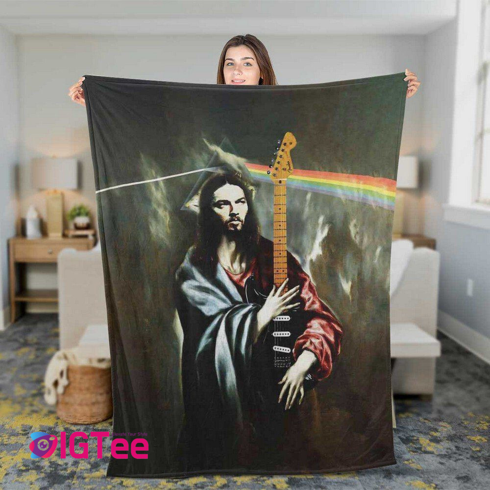 Pink Floyd Fleece Blanket The Prophecy Of Prog David Gilmour Jesus Premium Quilt Blanket