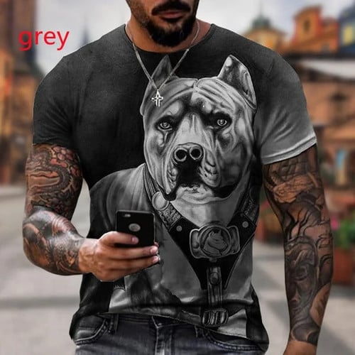 New Summer Fashion Unisex Cute Bulldog 3D Printed T-shirt for Men and Women Pitbull Dog Short Sleeve Plus Size Tops Dropshipping