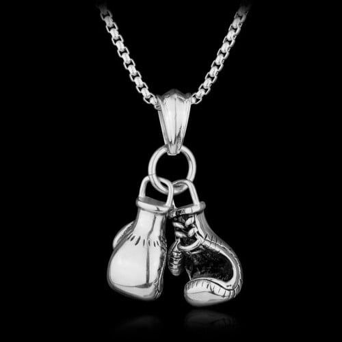 Boxing Gloves Steel Necklace