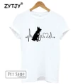 German Shepherd dog heartbeat Print Women T shirt