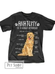 Funny Golden Retriever Anatomy Unique Dog Lovers Gift T-Shirt