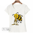 Harajuku Bunny Shih Tzu Dog Funny Honey Pocket Design T Shirt
