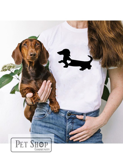 Dachshund Dog Print Harajuku Women T-shirt
