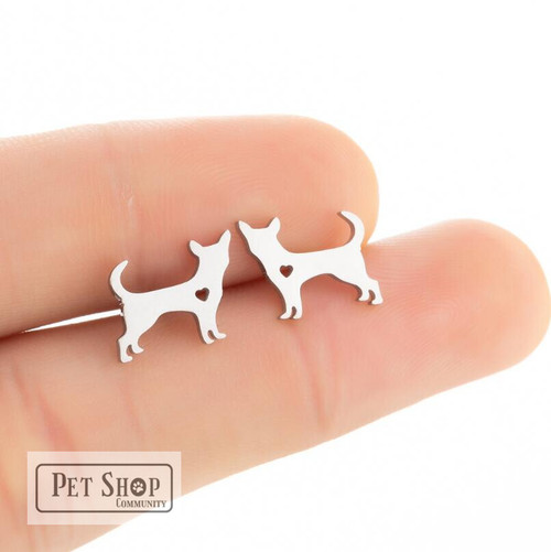 Corgi Dog Earrings for Women Stainless Steel Jewelry