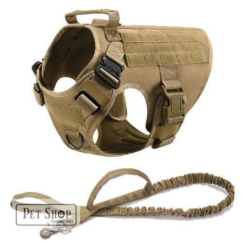 K9 Tactical Military Vest Pet German Shepherd Golden Retriever Tactical Training Dog Harness and Leash Set For All Breeds Dogs