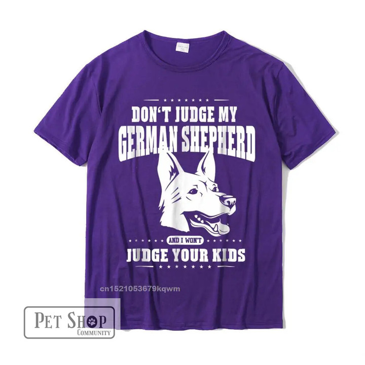 Don't Judge My German Shepherd Popular Custom Dog T-Shirt