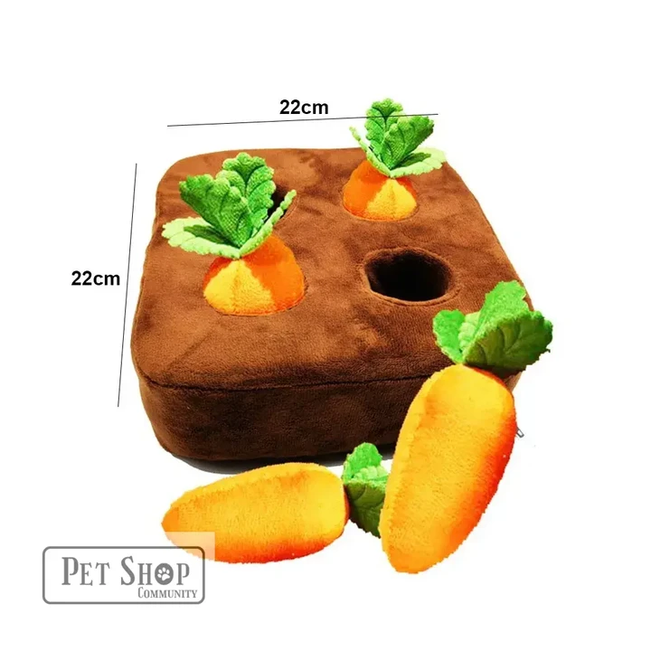 Interactive Dog Toys Carrot Snuffle Mat for Dogs Plush Puzzle Toy