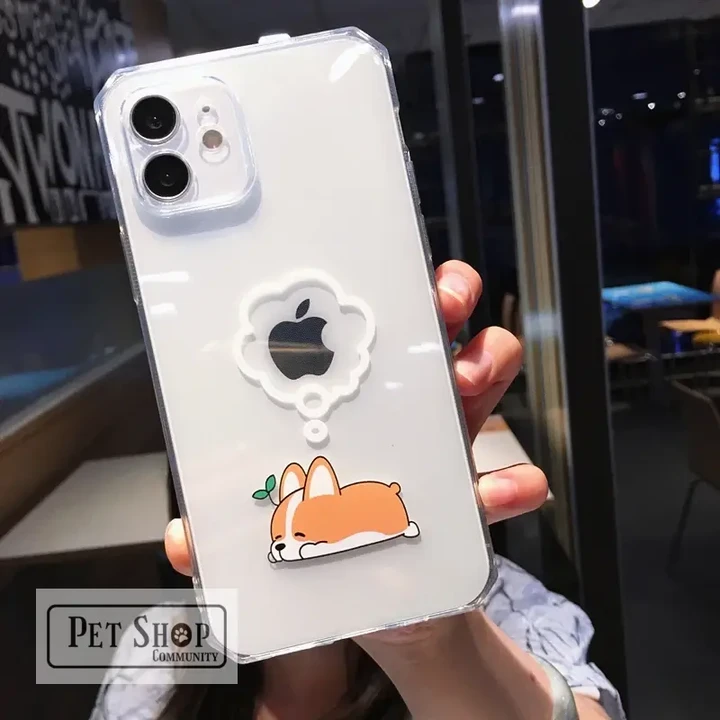 Cute Cartoon Corgi Dog Couple Phone Case