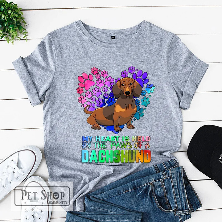 Dachshund Mom Print Women's Clothing Dog Lover T-Shirts