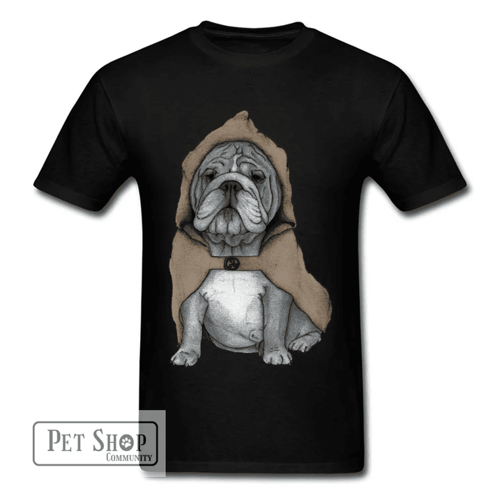 English Bulldog With Cloak Funny Men's T-shirt