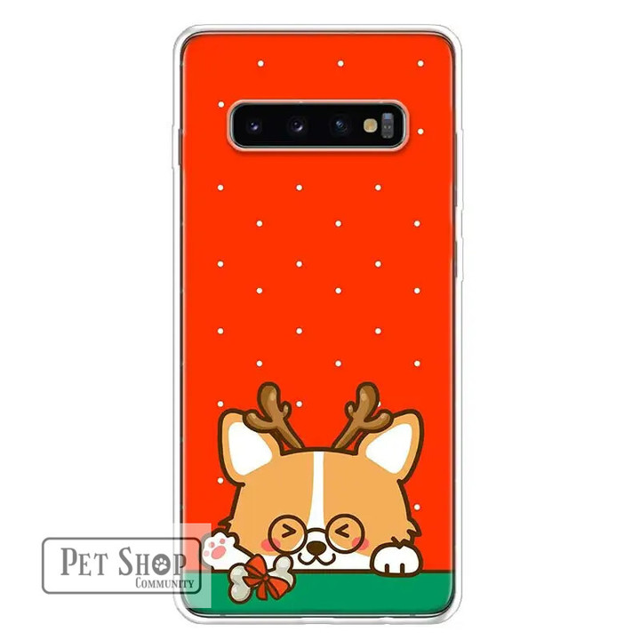 Cute Corgi Dog Christmas Phone Case For Samsung