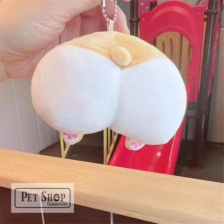 Cute Corgi Pig Butt Keychain Soft Fidget Toys Female Bag Decoration Student Fashion Girls Child Gift