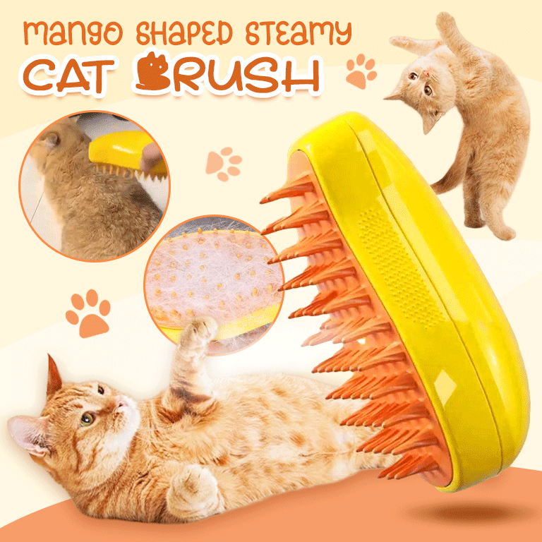 Mango Shaped Steamy Cat Brush