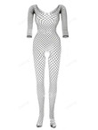 Sexy Fishnet Hollow Bodystocking, See Through Long Sleeve Open Crotch Full Body One Piece , Women's Sexy Lingerie & Underwear