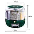 6KG Rotatable 360 Degree Rice Dispenser Sealed Dry Grain Bucket Dispenser Moisture-proof Kitchen Food Container Storage Box