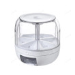 360 Degree Rotating Rice Dispenser Sealed Dry Cereal Grain Bucket Dispenser Moisture-proof Kitchen Food Container Storage Box