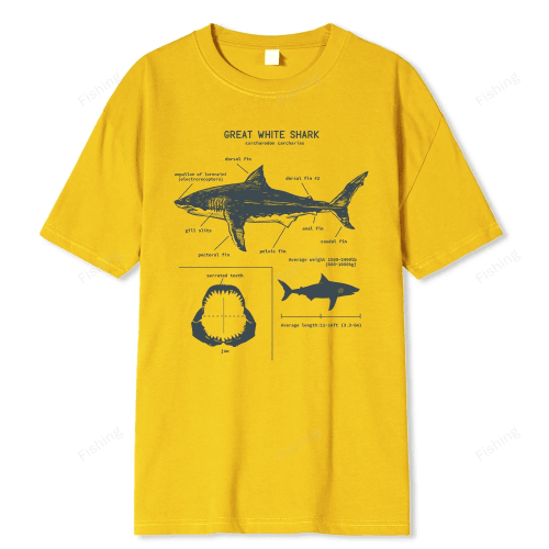 Great White Shark Anatomy T-Shirt 12542159