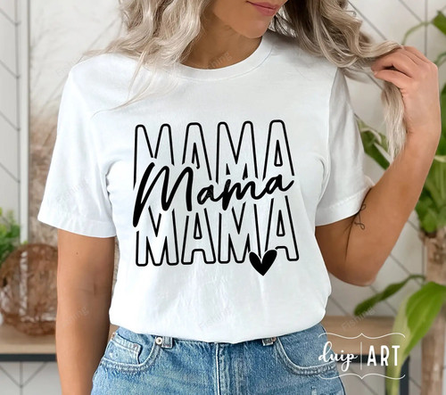 2024 New Fashion Casual Mother's Day Female T-shirt Retro Mama Lover Print Women Shirt Voguish Hot Sale Gift for Mother Girl Tee