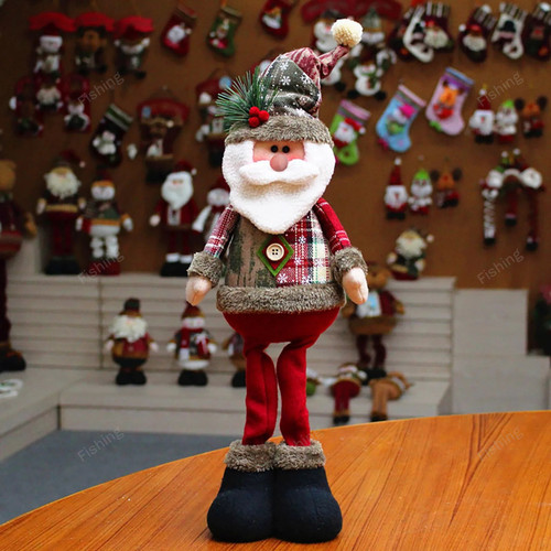 Christmas Santa Snowman-Reindeer Christmas Decoration Leg Table Mantel Decoration