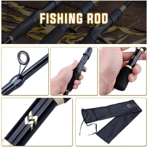 Sougayilang 1.8-2.4m Telescopic Fishing Rods Ultralight Weight Spinning Casting Carbon Pole Fishing Accessories Caña De Pescar