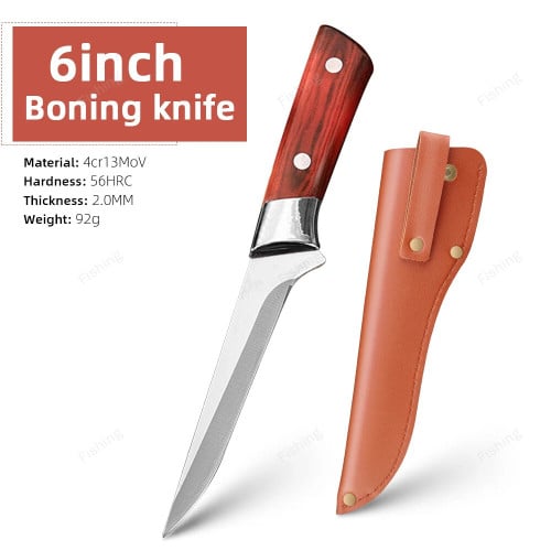 Kitchen Knife Boning Knife Hand Forged Fillet Knife Stainless Steel Bone Meat Fruit Vegetables Fish Chef Knife
