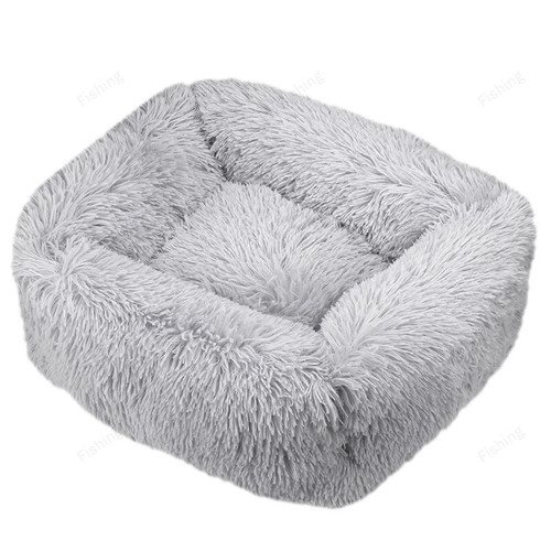 Rectangle Plush Dog Bed Winter Warm Mat Small Medium Big Pet Cat Dog Bed Kennel Puppy Sofacama Cat Cushion Pets Sofa Accessories