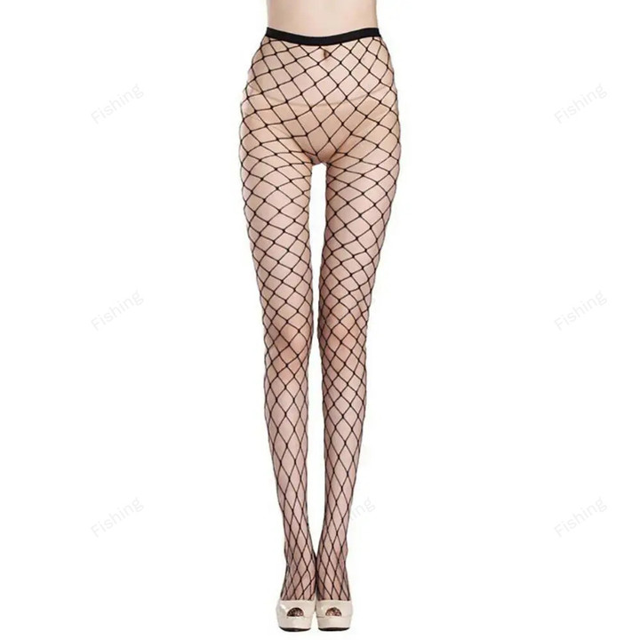 Sexy Erotic Lingerie Tights Women Fishnet Open Crotch Mesh Fish Net Crotchless High Waist Pantyhose Club Black Body Stockings