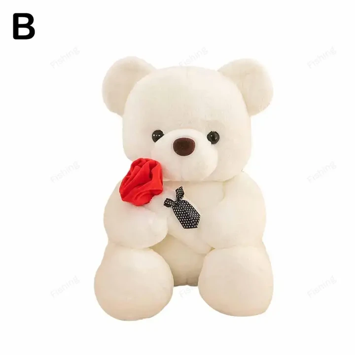 25cm Kawaii Teddy Bear for Valentines Day Gift Teddy Bears Stuffed Animal Rose Bear Doll Valentine's Day Gift for Girlfriend