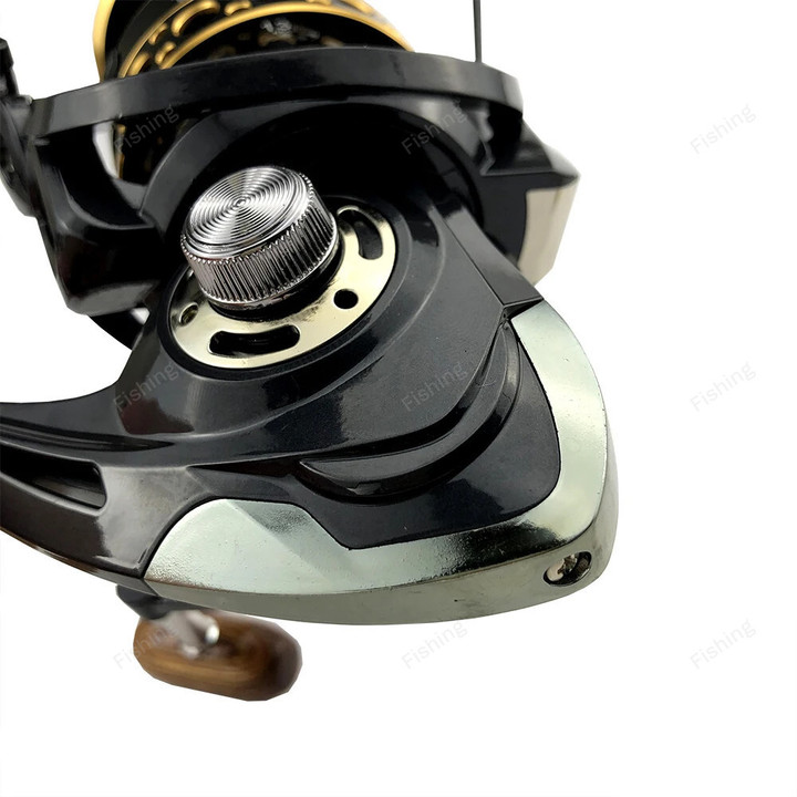Fishing Coil Wooden Handle Spinning Fishing Reel Metal Spool Left/Right Handle Fishing Reel Wheels