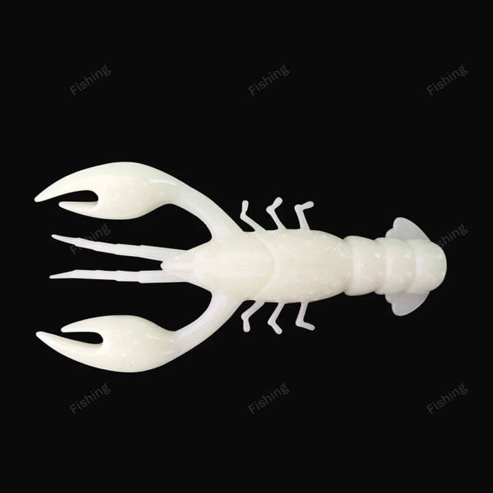 Hanlin Floating 65mm 4g Crawfish Larvae Soft Silicone Bait Jigs Wobbler Worms Fishing Lures Artificial Swimbait Bass Pike Tackle