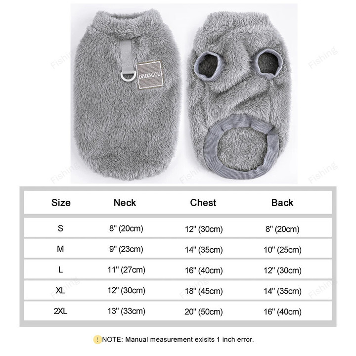 Soft Coral Fleece Pet Clothes Warm Dog Vest Coat Cute Puppy Sweater Cat Apparel For Chihuahua Yorkie Terrier Shih Tzu Pet Outfit