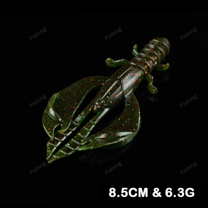 4/8pcs 80mm/6.5g Soft Silicon Shrimp Shaped Crankbait Fishing Lure Set Swivel Jigging Wobbler Artificial Pike Minnow Bass Tackle