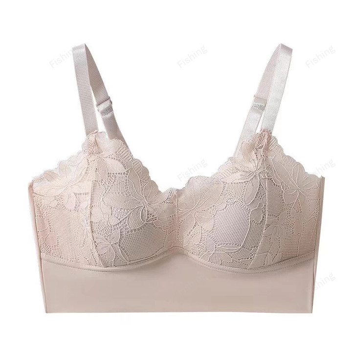Top Beauty Back Lace Women's Underwear Thin Section No Steel Ring Adjustment Gather Large Size Seamless Sling Ladies Bra