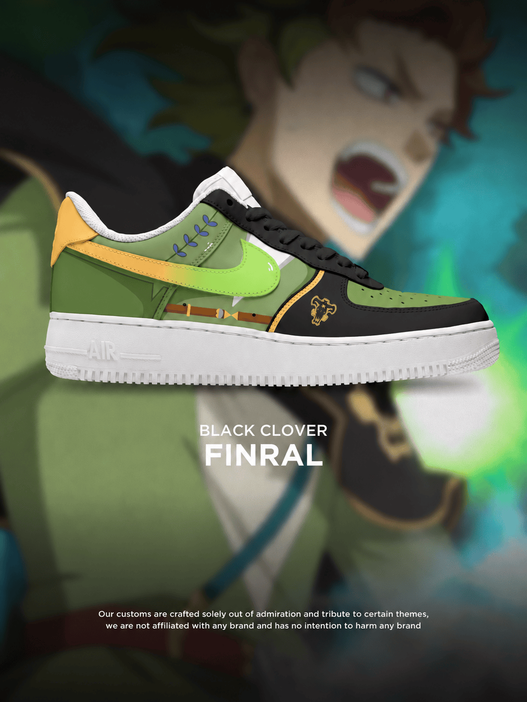 Black Clover Finral Roulacase custom shoe design