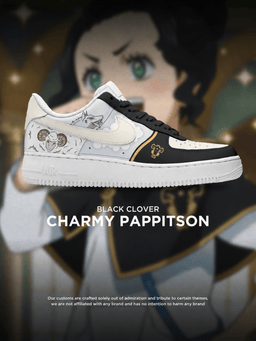Black Clover Charmy Pappitson custom shoe design