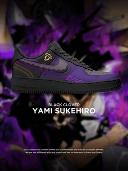 Black Clover Yami Sukehiro custom shoe design