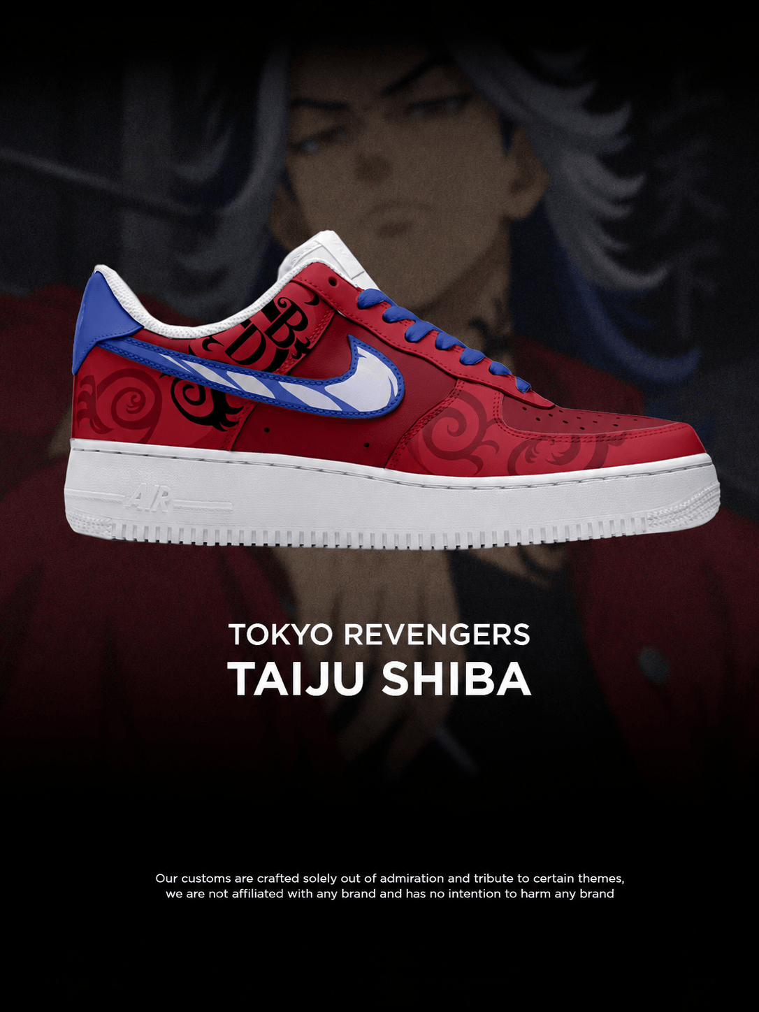 Tokyo Revengers Taiju Shiba shoe design
