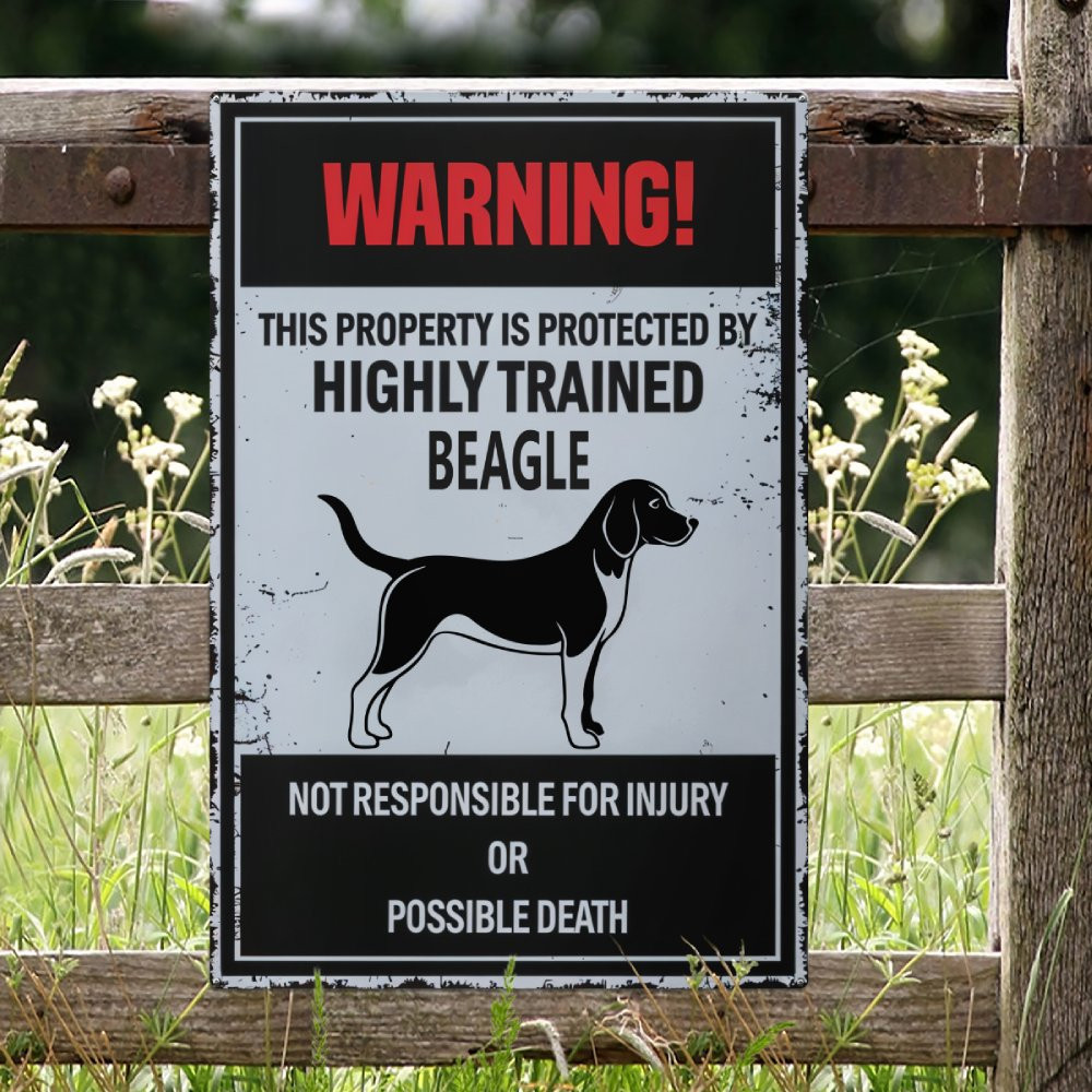Beagle Dog New Portrait Metal Sign - easy shop collection